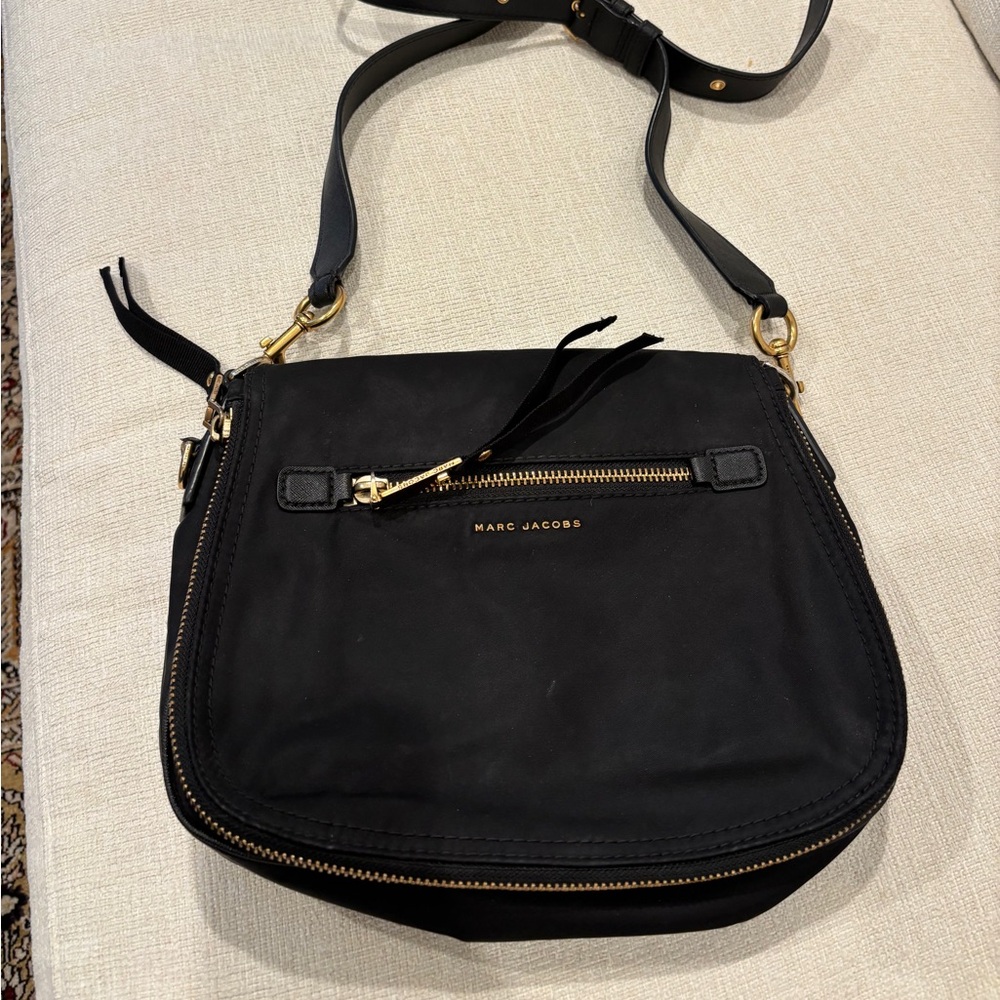 Marc Jacobs Black and Gold Crossbody Bag